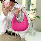 Alligator Half-moon Women's PU Leather Underarm Bag