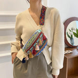 Ethnic Style Tassel Waist Bag for Women Summer Beach Fanny Pack