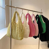 Pleated Shoulder Bag Female Large Capacity Tote Bag Cloud