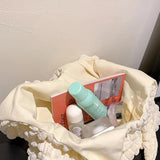 Pleated Shoulder Bag Female Large Capacity Tote Bag Cloud