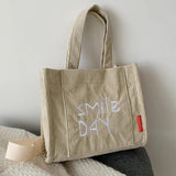 Corduroy Ladies Shoulder Bag Solid Buckle Messenger Bag