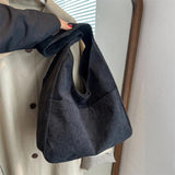 Corduroy Bag Solid Canvas Female Shoulder Tote Bags Women Casual Handbag