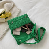 Flap Small Square Bag for Women Space Cotton Messenger Bag Autumn Crossbody