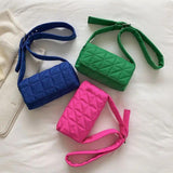 Flap Small Square Bag for Women Space Cotton Messenger Bag Autumn Crossbody