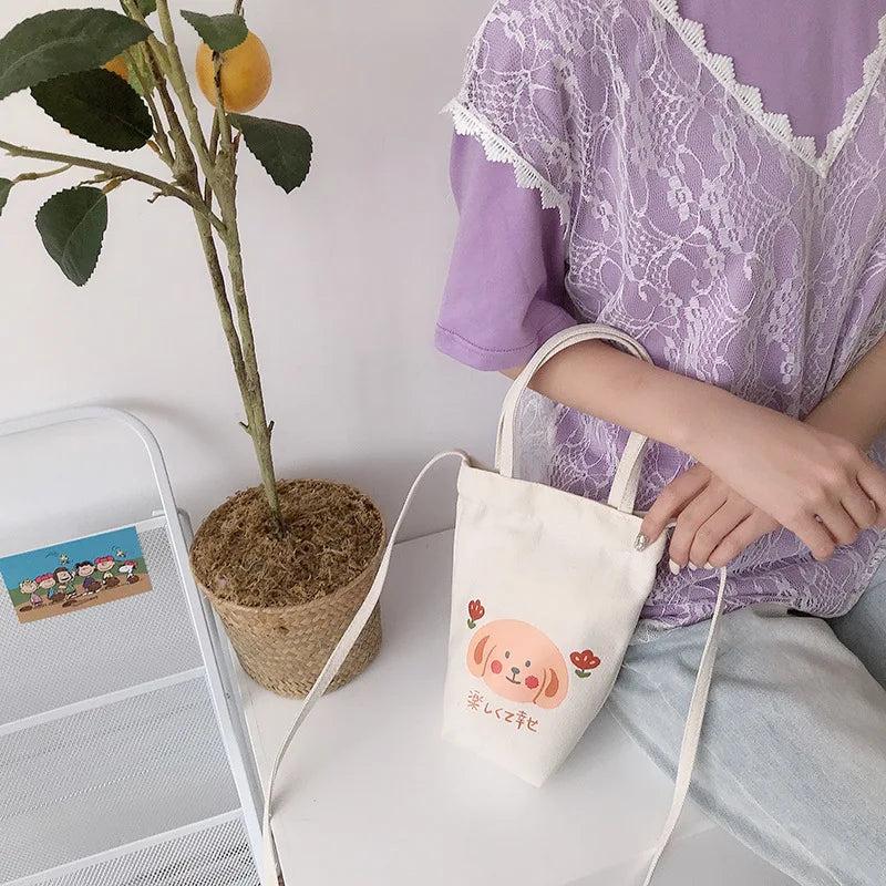Mini Water Cup Shoulder Bag Female Student Casual Tote Summer Drink Cup Handbag