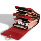 Soft Leather Wallet Crossbody Shoulder Strap Handbag for Lady Women