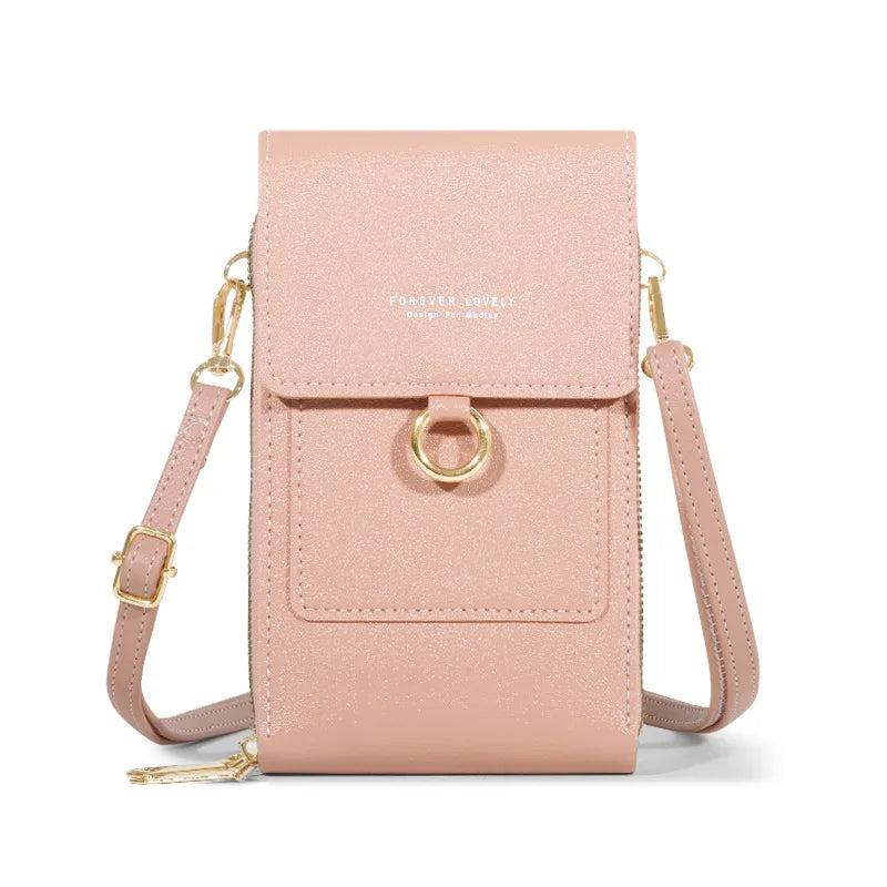 Soft Leather Wallet Crossbody Shoulder Strap Handbag for Lady Women