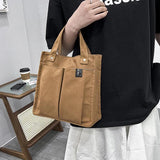 Canvas Handbag Women Large Lunch Box Bag Handle Multifunction Shopping Bolso