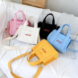 Mini Cloth Shoulder Crossbody Bag Canvas Girl Embroidery Handbags