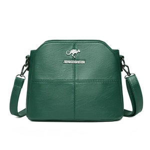 Soft Leather Middle-aged Mother Shoulder Bag Casual Diagonal Bag