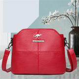 Soft Leather Middle-aged Mother Shoulder Bag Casual Diagonal Bag