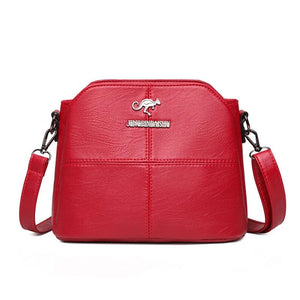 Soft Leather Middle-aged Mother Shoulder Bag Casual Diagonal Bag