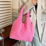Bubble Cloud Bag Casual Portable Handbag Shoulder Bag Large Capacity