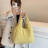 Bubble Cloud Bag Casual Portable Handbag Shoulder Bag Large Capacity