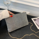 Rhinestone Crystal Evening Clutch Bag Wedding Purse Handbag Crossbody