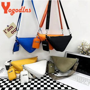 Nylon Triangle Bag Crossbody Sport Shoulder Travel Messenger Purse