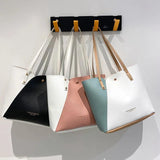 Patchwork Women's Bag Large Capacity Shoulder Bags High Pu Leather Handbag