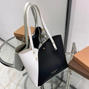 Patchwork Women's Bag Large Capacity Shoulder Bags High Pu Leather Handbag
