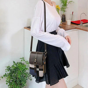 Summer Women's Plaid Shoulder Bag Crossbody Phone Purse Mini Messenger
