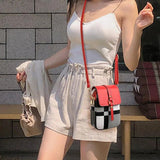 Summer Women's Plaid Shoulder Bag Crossbody Phone Purse Mini Messenger