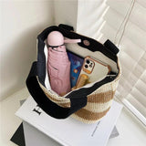 Straw Bags Women Woven Basket Beach Totes Lady Shopping Handbags