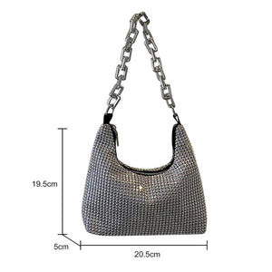 Sparkling Shoulder Bag Glitter Ladies Chain Totes Purse