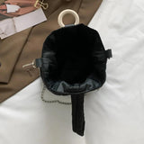 Floral Quilted Handbag Women Tote Bag Small Bags Cotton-Padded Clutch