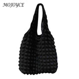 Pleated Shoulder Handbag Large Capacity Bubble Soft Underarm Bag