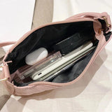 Plaid Square Shoulder Bag for Women Zipper Handbag