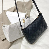 Plaid Square Shoulder Bag for Women Zipper Handbag