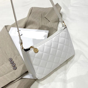 Plaid Square Shoulder Bag for Women Zipper Handbag