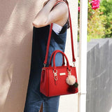 Women Furry Ball Handbag Large Capacity Diagonal Bag