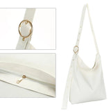 Canvas Shoulder Bag for Women Crossbody Handbag Tote Zipper Messenger Girls