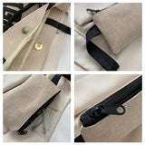 Canvas Tote Handbag Letter Large Capacity Vintage Bag