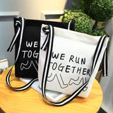 Canvas Women Shoulder Bag Crossbody Bags Letter Printed Handbag