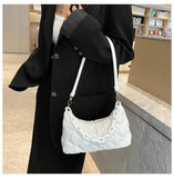Thick Chain Oxford Cloth Shoulder Bag for Women