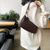 Retro PU Leather Shoulder Bag Casual Women Hobos Winter Handbags