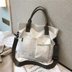 Women's Canvas Shoulder Bag Large Capacity Totes
