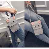 Mouse Small Square Messenger Bag Women's PU Leather Handbag