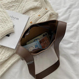 Half-Moon Shoulder Bag Women PU Leather Underarm Bag Vintage Solid Armpit Should