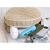 Summer Beach Small Shoulder Bags For Women Straw Round Shape Crossbody Bag