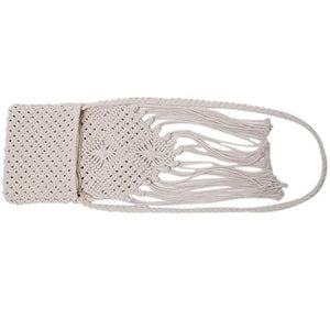 Hollow Out Woven Tassel Bag Straw Shoulder Ladies Handbag