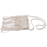 Hollow Out Woven Tassel Bag Straw Shoulder Ladies Handbag