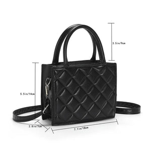 Casual Zipper Rhombic Lattice Female Clutch Small PU Leather Handbag