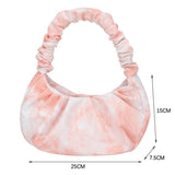 Tie Dye Printing Canvas Shoulder Underarm Bag for Women