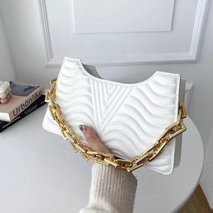 Texture Embossed Lacquer Shoulder Bag And Small Square Bags For Women