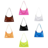 D0LF Ladies Jelly Bags PVC Clear Bag Underarm Bags Casual Women Summer Handbags