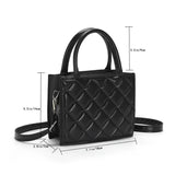 Casual Zipper Rhombic Lattice Female Clutch Solid Small Top-handle