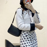 Shoulder Bag Female PU Leather Armpit Handbag Underarm Bag Lady Tote