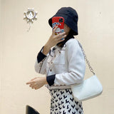 Shoulder Bag Female PU Leather Armpit Handbag Underarm Bag Lady Tote